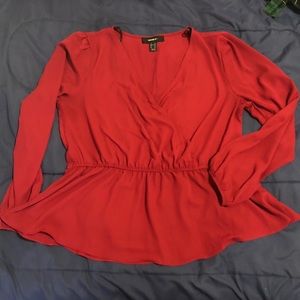 Forever 21 plus peplum top. Size 1x.